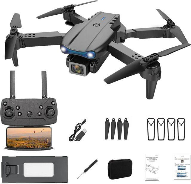 🚀Drone E99 Pro com Controle Remoto e Câmera HD + Hélices extras