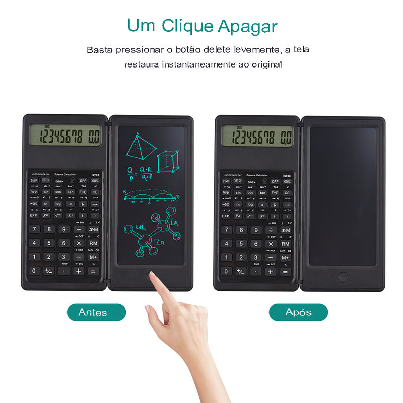 Calculadora Científica Com Lousa e Caneta, Cálculos Financeiros e Educacionais