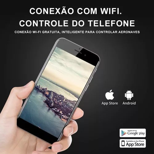 🚀Drone E99 Pro com Controle Remoto e Câmera HD + Hélices extras