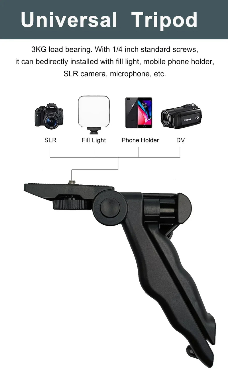 Kit de Vlog para Smartphone com Tripé, Microfone e Led